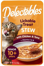 Load image into Gallery viewer, Hartz Delectables Stew Senior Lickable Treat for Cats Chicken and Tuna
