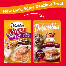 Load image into Gallery viewer, Hartz Delectables Stew Senior Lickable Treat for Cats Chicken and Tuna
