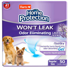 Load image into Gallery viewer, Hartz Home Protection Lavender Scent Odor Eliminating Dog Pads Regular
