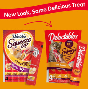 Hartz Delectables Senior Squeeze Up Lickable Cat Treat Chicken