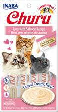 Load image into Gallery viewer, Inaba Churu Tuna with Salmon Recipe Creamy Cat Treat
