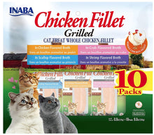 Load image into Gallery viewer, Inaba Chicken Fillet Cat Treat Whole Chicken Fillet Variety Pack
