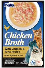 Load image into Gallery viewer, Inaba Chicken Broth with Chicken and Tuna Recipe Side Dish for Cats
