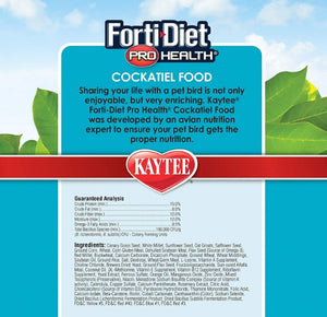 Kaytee Forti Diet Pro Health Cockatiel Food