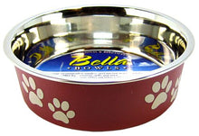 Load image into Gallery viewer, Loving Pets Merlot Stainless Steel Dish With Rubber Base
