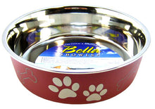 Load image into Gallery viewer, Loving Pets Merlot Stainless Steel Dish With Rubber Base
