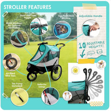 Load image into Gallery viewer, Petique Trailblazer Pet Jogger Neptune
