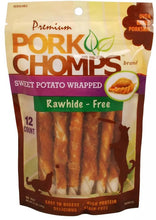 Load image into Gallery viewer, Pork Chomps Sweet Potato Mini Twist Treat
