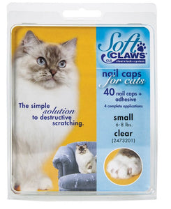 Soft Claws Nail Caps for Cats Clear