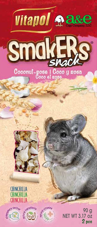 AE Cage Company Smakers Coconut-Rose Sticks for Chinchillas