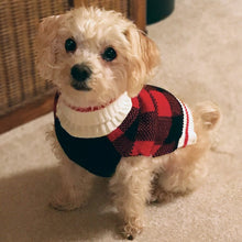 Load image into Gallery viewer, Fashion Pet Plaid Dog Sweater Red
