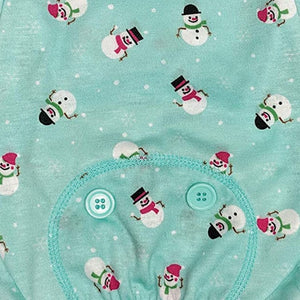 Fashion Pet Blue Snowmen Dog Pajamas