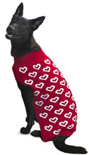 Load image into Gallery viewer, Fashion Pet All Over Hearts Dog Sweater Red
