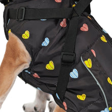 Load image into Gallery viewer, Fashion Pet Puffy Heart Harness Coat Black
