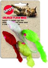 Load image into Gallery viewer, Spot Colored Plush Mice Cat Toy
