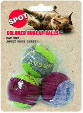 Load image into Gallery viewer, Spot Burlap Balls Cat Toys Assorted Colors
