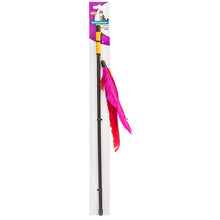 Load image into Gallery viewer, Spot Feather Dangler Teaser Cat Toy Assorted Colors
