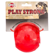 Load image into Gallery viewer, Spot Play Strong Rubber Ball Dog Toy Red
