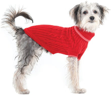 Load image into Gallery viewer, Fashion Pet Classic Cable Knit Dog Sweaters Red
