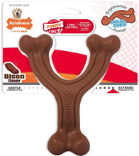 Load image into Gallery viewer, Nylabone Power Chew Wishbone Dog Chew Toy Bison Flavor
