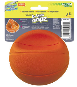 Nylabone Power Play B-Ball Grips Basketball Medium 4.5 Dog Toy