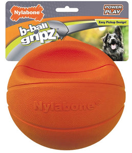 Nylabone Power Play B-Ball Grips Basketball Large 6.5 Dog Toy