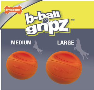 Nylabone Power Play B-Ball Grips Basketball Large 6.5 Dog Toy