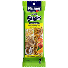 Load image into Gallery viewer, Vitakraft Crunch Sticks Variety Pack Rabbit and Guinea Pig Treats Popped Grains and Apple
