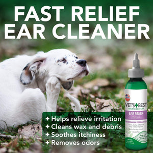 Vets Best Ear Relief Wash Natural Formula Alcohol-Free for Dogs