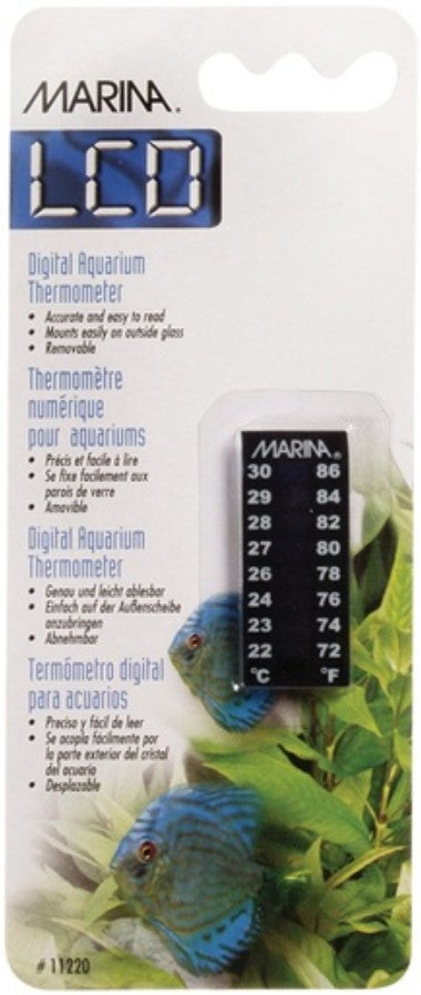 Marina LCD 1.75 Digital Aquarium Thermometer 72 to 86° F