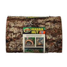 Load image into Gallery viewer, Zoo Med Habba Hut Natural Half Log Shelter for Reptiles, Amphibians, and Small Animals
