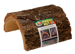 Zoo Med Habba Hut Natural Half Log Shelter for Reptiles, Amphibians, and Small Animals