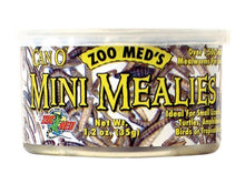 Load image into Gallery viewer, Zoo Med Can O Mini Mealies Mealworms for Reptiles, Turtles, Amphibians, Birds or Fish
