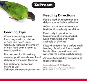 ZuPreem Smart Selects Bird Food for Parrots and Conures