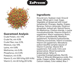 ZuPreem FruitBlend Flavor with Natural Flavors Bird Food for Very Small Birds