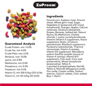 ZuPreem FruitBlend Flavor with Natural Flavors Bird Food for Parrots and Conures