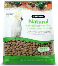 Load image into Gallery viewer, ZuPreem Natural with Added Vitamins, Minerals, Amino Acids Bird Food for Large Birds
