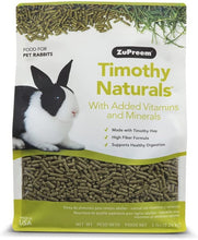 Load image into Gallery viewer, ZuPreem Timothy Naturals with Added Vitamins and Minerals Rabbit Food
