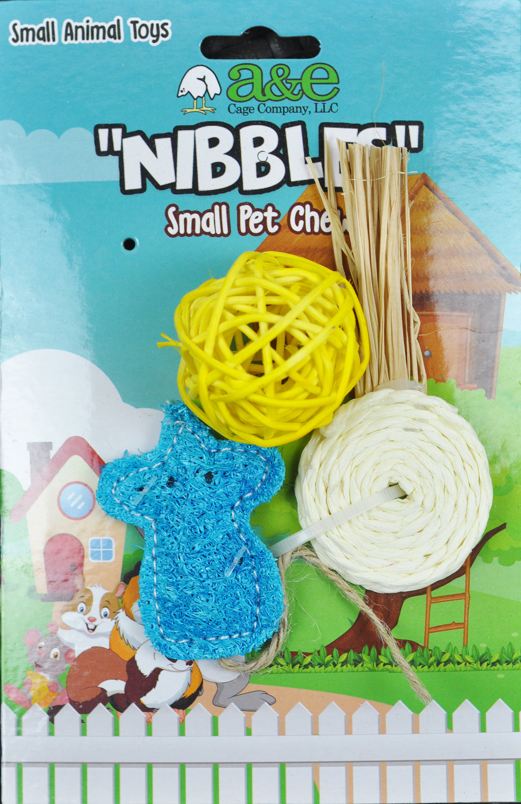AE Cage Company Nibbles Lollipop and Assorted Loofah Chew Toys
