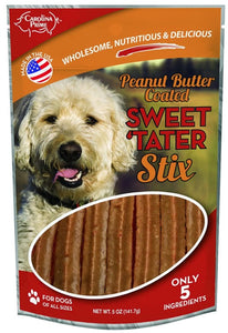 Carolina Prime Sweet Tater and Peanut Butter Stix Dog Treats