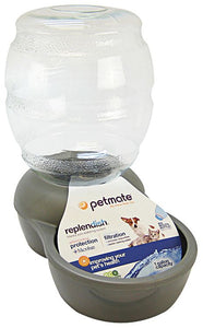 Petmate Replendish Pet Waterer with Microban Pearl Silver Gray