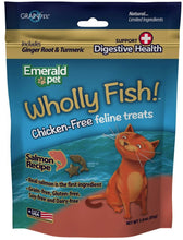 Load image into Gallery viewer, Emerald Pet Wholly Fish! Digestive Health Cat Treats Salmon Recipe
