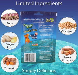 Emerald Pet Wholly Fish! Digestive Health Cat Treats Tuna Recipe