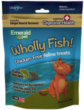 Load image into Gallery viewer, Emerald Pet Wholly Fish! Digestive Health Cat Treats Tuna Recipe
