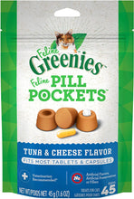 Load image into Gallery viewer, Greenies Feline Pill Pockets Cat Treats Tuna and Cheese Flavor
