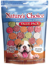 Load image into Gallery viewer, Loving Pets Natures Choice Rawhide Lollipop Dog Treats Assorted Colors
