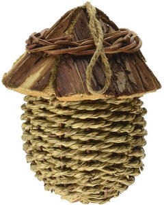 Prevue All Natural Fiber Indoor/Outdoor Wood Roof Nest