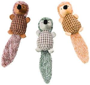 Spot Long Tail Hedgehog Plush Dog Toy Assorted